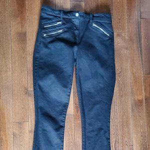 Gap modern stretch skinny black jeans with zippers 29